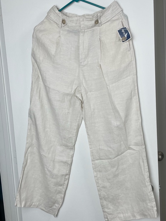 Pants - Women’s 100% Linen High Waisted Pants | Cream Beige | Size US 4 | NWT